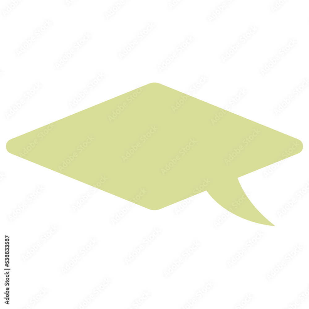 Pastel speech bubble rhombus
