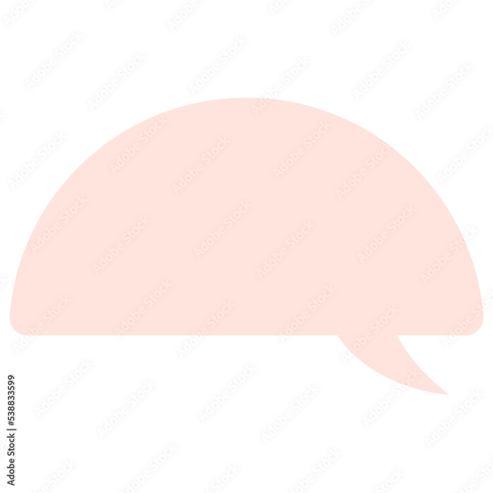 Pastel speech bubble semicircle