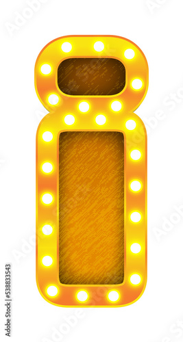 i retro cinema light bulb sign alphabet