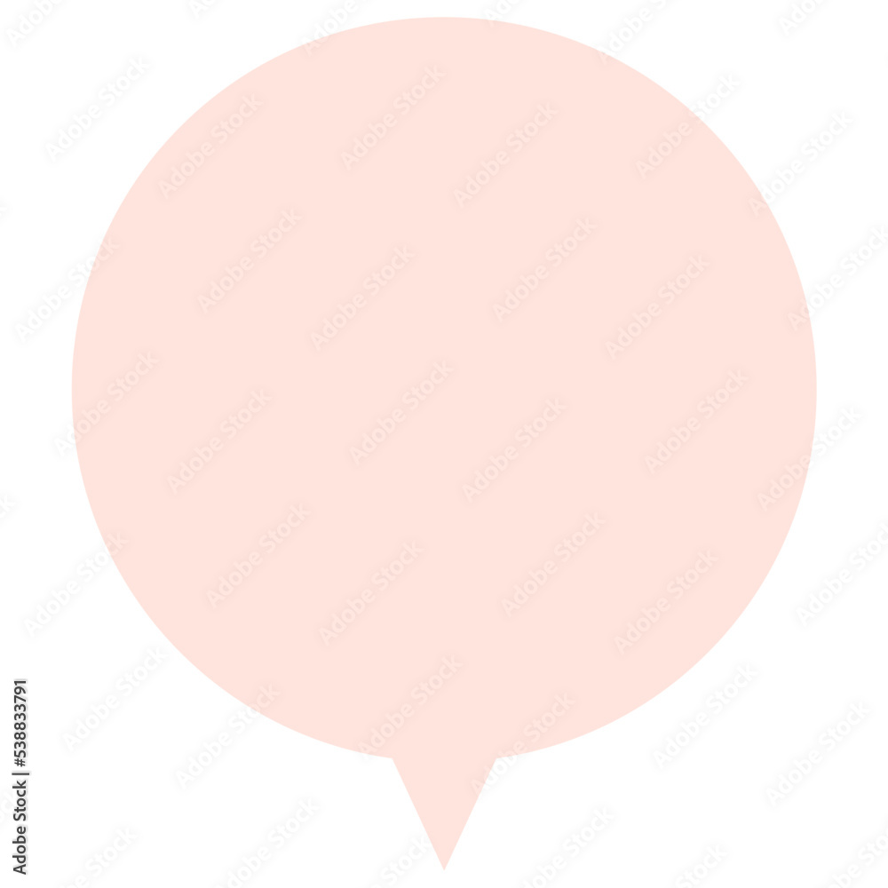 Pastel speech bubble circle