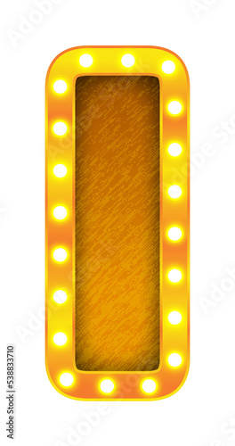 i retro cinema light bulb sign alphabet