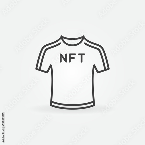 NFT Sport T-Shirt line icon. Football Tshirt vector concept sign