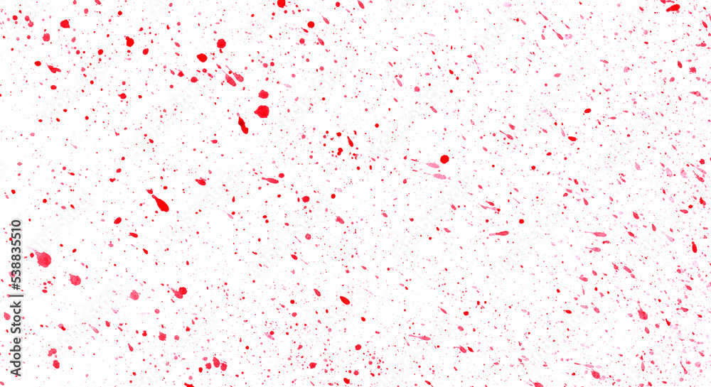 Fototapeta premium Farbtropfen in rot auf weißem Hintergrund