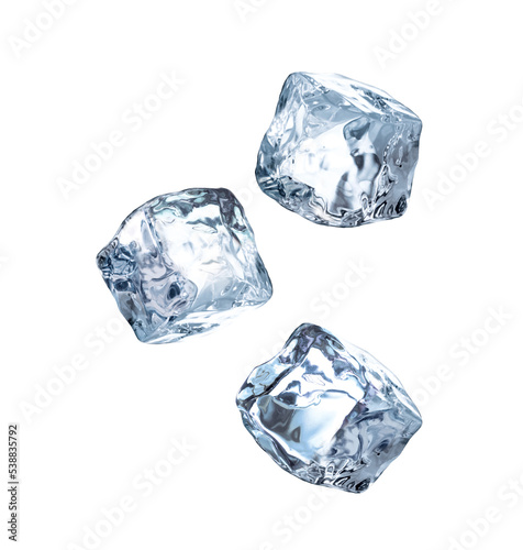 ICE CUBES, isolated on white background