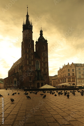 Obraz na płótnie Kościół Mariacki w Krakowie w salonie