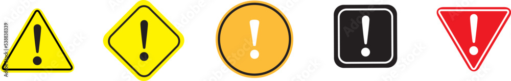 Caution signs. Symbols danger and warning signs. Caution signs. Symbols danger and warning signs.