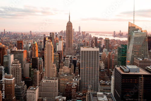 Foto Murales USA, New York, New York City, Midtown Manhattan at sunset