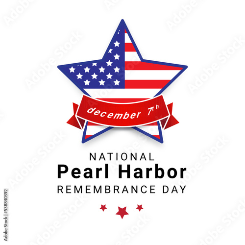 National Pearl Harbor Remembrance Day. Holiday vector concept, December 7.