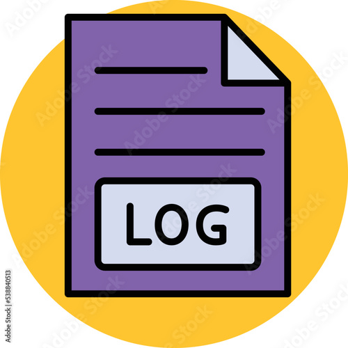 Log Document Vector icon which is suitable for commercial work and easily modify or edit it
