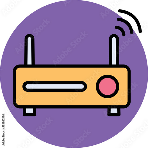 Internet Router Vector icon which is suitable for commercial work and easily modify or edit it
