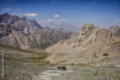 Donkey trekking in the gorgeous Fann Mountains, Tajikistan.