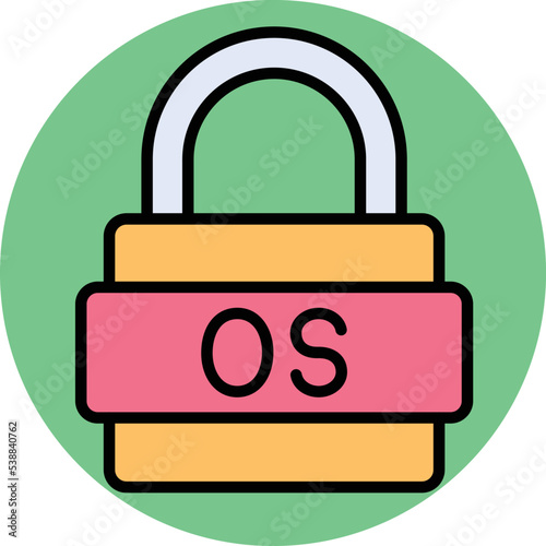 Os Lock Vector icon which is suitable for commercial work and easily modify or edit it
