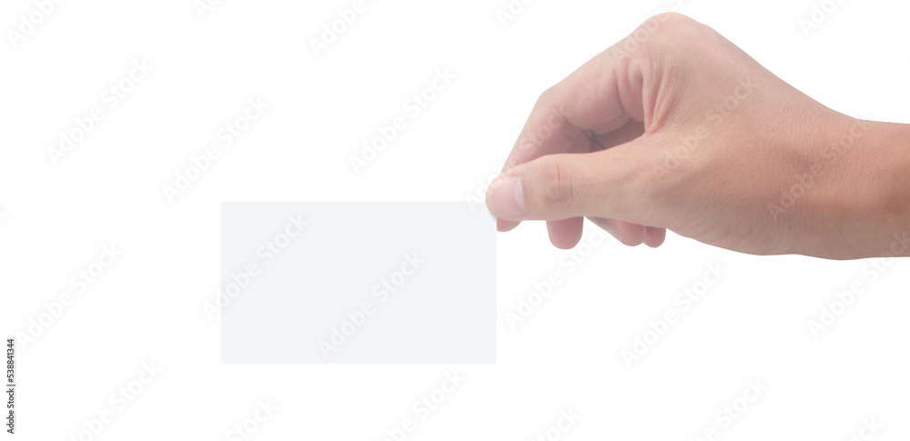Close up of hand holding virtual card with. Credit card Close up of hand holding virtual card with. Credit card