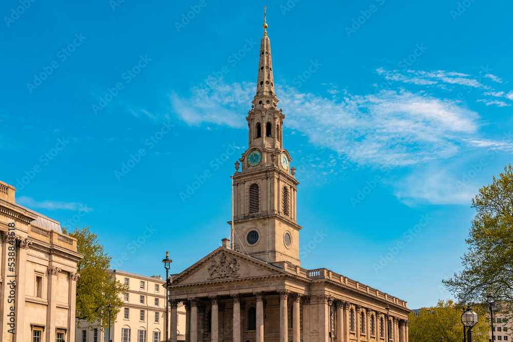 UK, England, London, Exterior of Saint Martin-in-the-Fields church