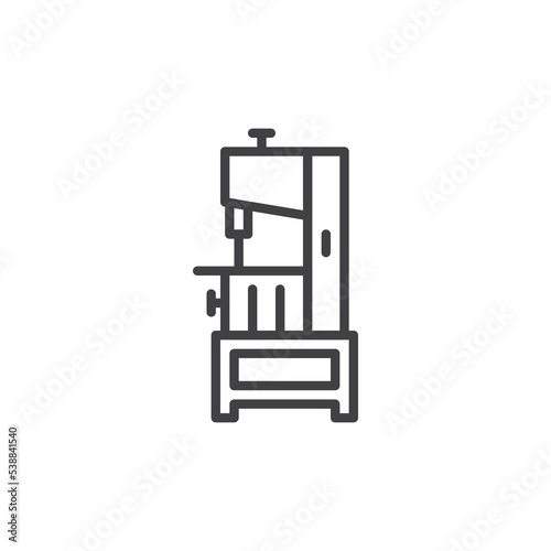 Bandsaw tool line icon