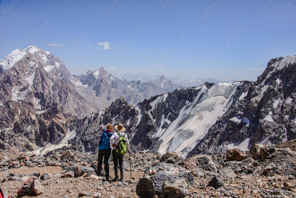 The stunning Fann Mountains seen from the Chimtarga Pass route, Tajikistan The stunning Fann Mountains seen from the Chimtarga Pass route, Tajikistan