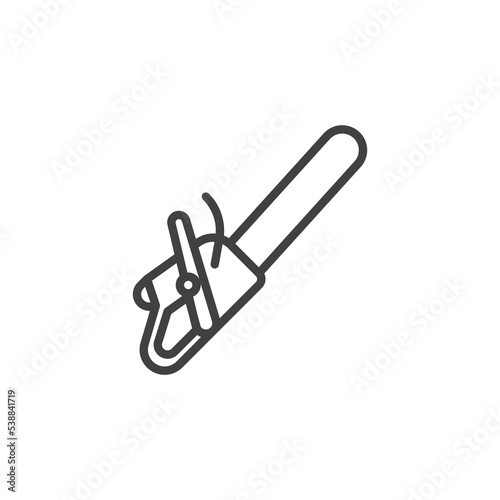 Portable chainsaw line icon