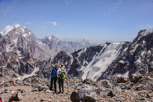 The stunning Fann Mountains seen from the Chimtarga Pass route, Tajikistan