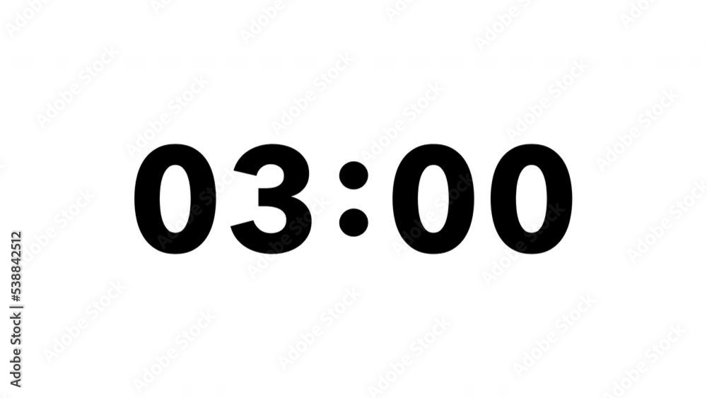 Simple count-up timer of 30 seconds (black letters on white background)