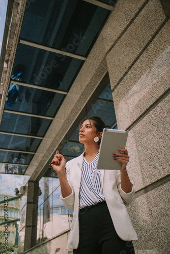 Business woman with her tablet