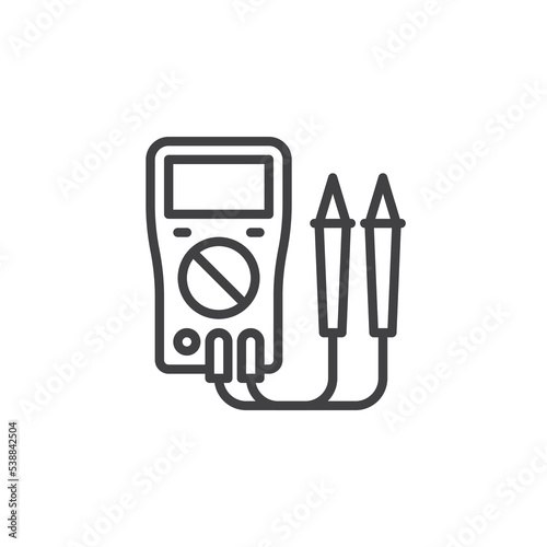 Electric multimeter line icon