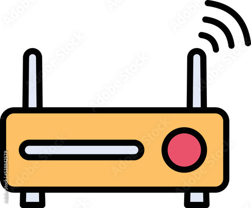 Internet Router Vector icon which is suitable for commercial work and easily modify or edit it

