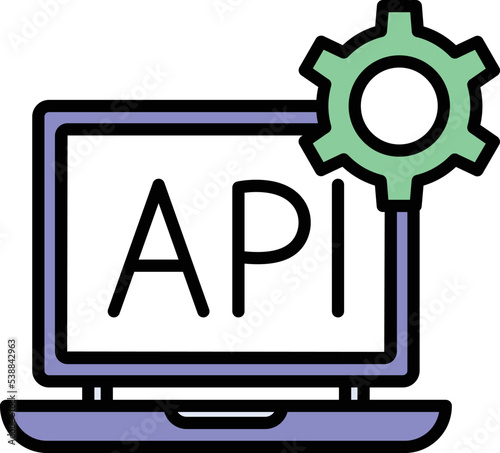 Api setting Vector icon which is suitable for commercial work and easily modify or edit it 