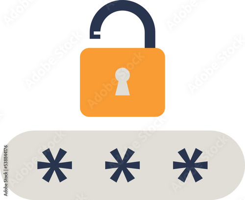Password Protection Vector icon which is suitable for commercial work and easily modify or edit it
