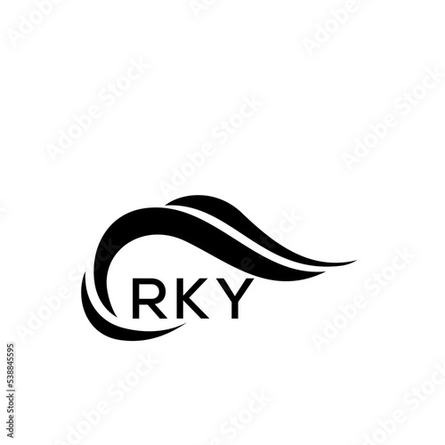 RKY letter logo. RKY blue image. RKY Monogram logo design for entrepreneur and business. RKY best icon.
 photo