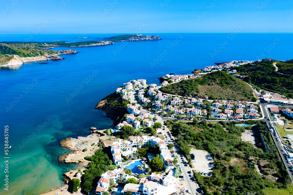 Cala Fornells-  Menorca 
balearic Islands
Cenital 4k - Carema Beach Resort Hotels-
Aquapark -Toboganes Playa 