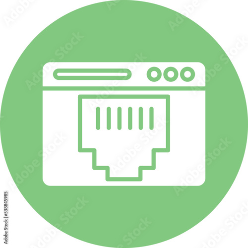 Lan Port Vector icon which is suitable for commercial work and easily modify or edit it
