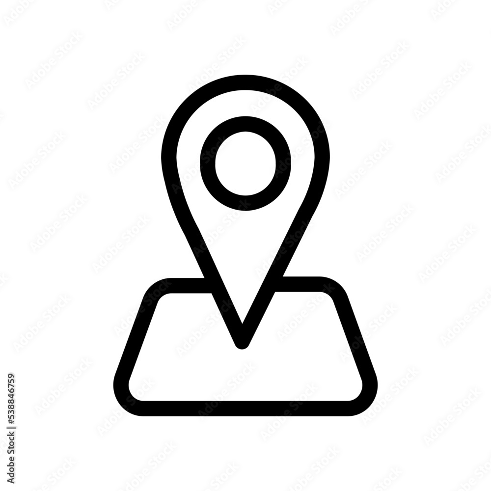 maps and location line icon