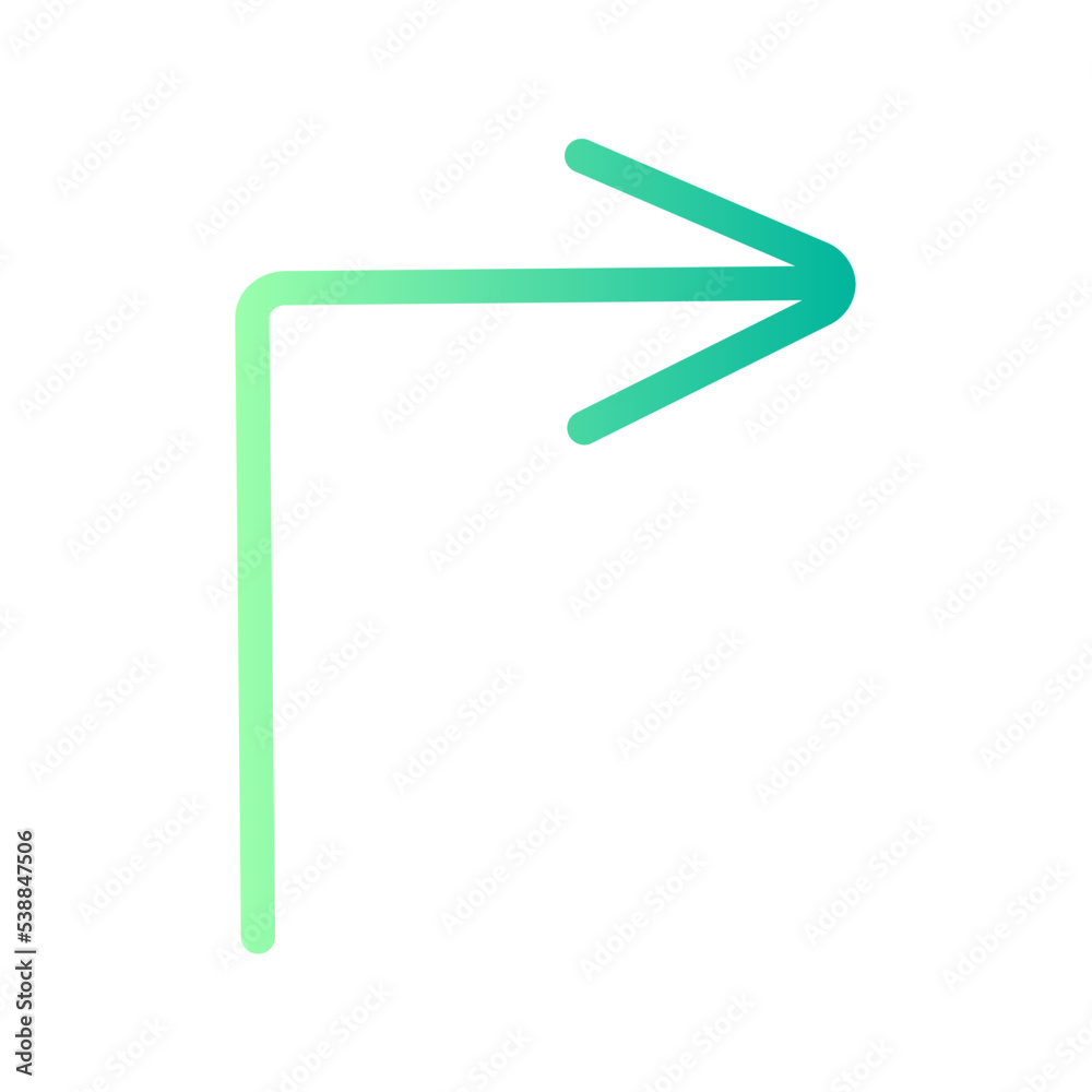 turn right gradient icon turn right gradient icon