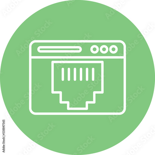 Lan Port Vector icon which is suitable for commercial work and easily modify or edit it
