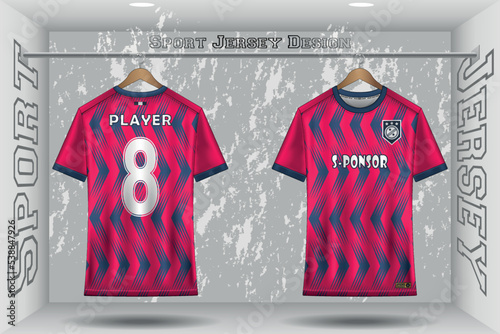 Soccer jersey mockup football jersey design in the studio sublimation sport t shirt design collection for racing, cycling, gaming, motocross