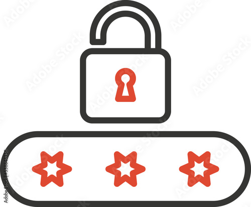 Password Protection Vector icon which is suitable for commercial work and easily modify or edit it
