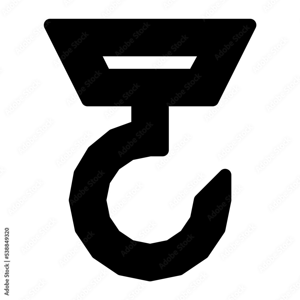 Lifting Hook Vector Icon Lifting Hook Vector Icon