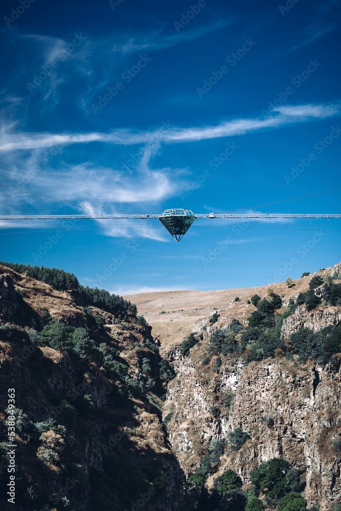Fototapeta premium glass bridge over the gorge