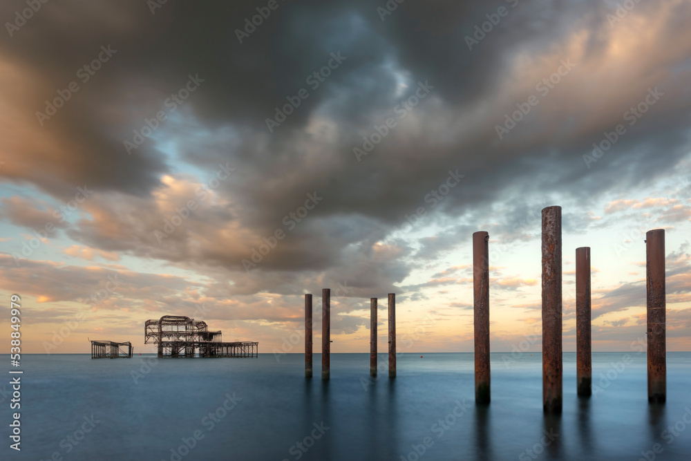 Brighton Pier and Colomns with long exposure. Brighton Pier and Colomns with long exposure.