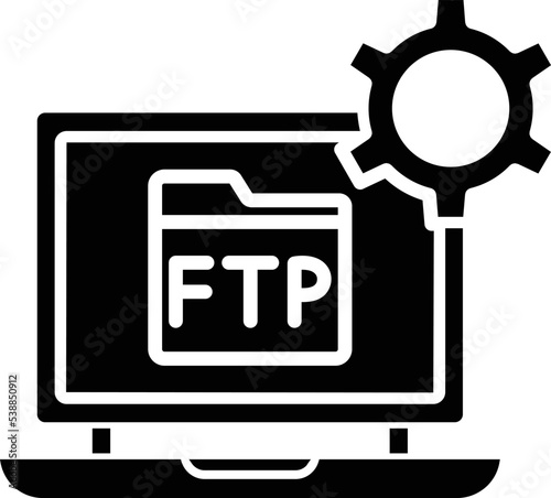  ftp protocol client Vector icon which is suitable for commercial work and easily modify or edit it
