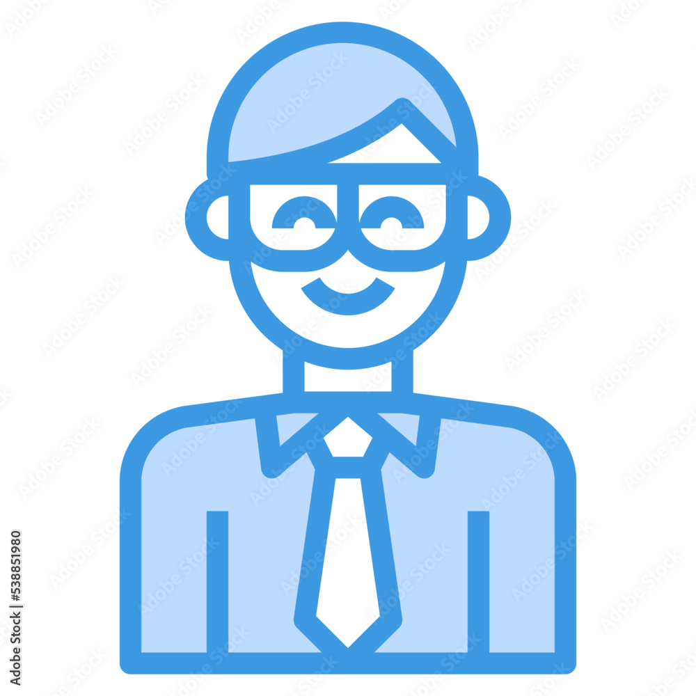 avatar blue outline icon avatar blue outline icon
