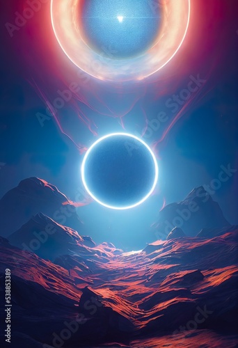 Supernova Explosion Epic Space Landscape - Digital Art, 3D Render, Concept Art