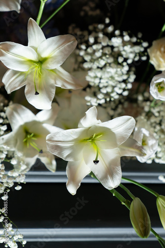 Lilies in event decor, wedding decoration