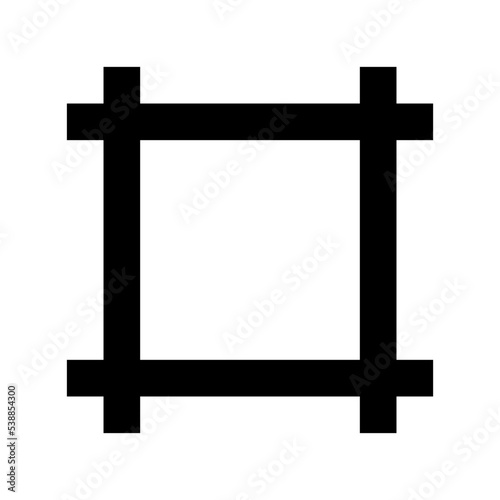 Crop Tool Flat Vector Icon