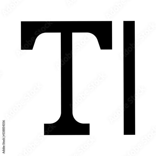 Text Tool Flat Vector Icon