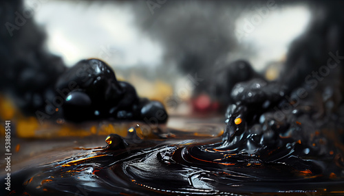 Black oil factory photo