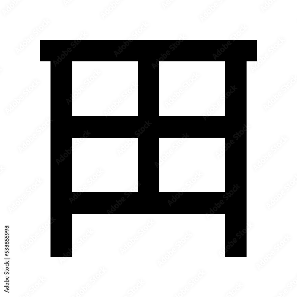 Chest of Drawers Flat Vector Icon Chest of Drawers Flat Vector Icon