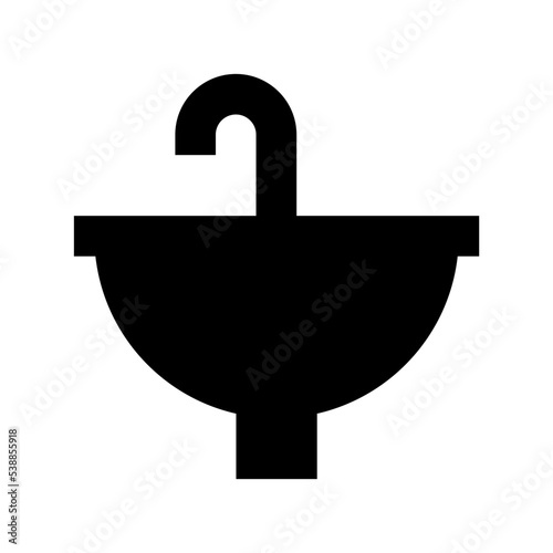 Washbasin Flat Vector Icon 
