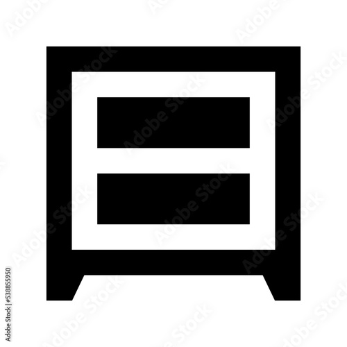 Chest of Drawers Flat Vector Icon 