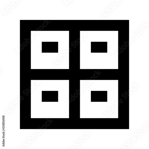 Chest of Drawers Flat Vector Icon 
